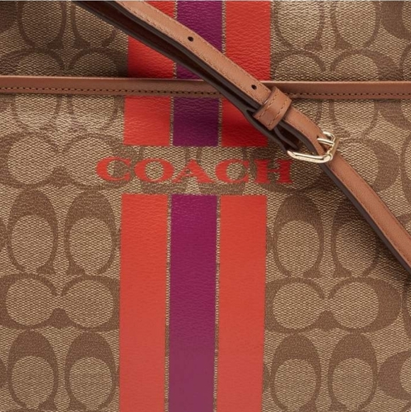 Coach Varsity Stripe Monogram Crossbody Bag - Picture 5 of 7